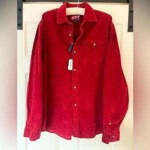 NWT‎ Johnnie-O Kodiak long sleeve button up Corduroy Shirt Size XL